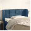 vidaXL Tête de lit avec oreilles Bleu foncé 83x23x78/88 cm Velours