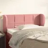vidaXL Tête de lit avec oreilles Rose 93x23x78/88 cm Velours