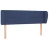 vidaXL Tête de lit avec oreilles Bleu 147x23x78/88 cm Tissu