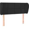 vidaXL Tête de lit avec oreilles Noir 103x23x78/88 cm Velours