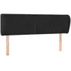 vidaXL Tête de lit avec oreilles Noir 147x23x78/88 cm Velours