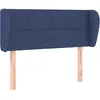 vidaXL Tête de lit avec oreilles Bleu 103x23x78/88 cm Tissu