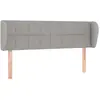 vidaXL Tête de lit avec oreilles Gris clair 147x23x78/88 cm Tissu