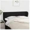 vidaXL Tête de lit avec oreilles Noir 147x23x78/88 cm Tissu