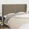 vidaXL Tête de lit avec oreilles Taupe 183x23x118/128 cm Tissu