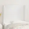 vidaXL Tête de lit avec oreilles Blanc 103x23x118/128 cm Similicuir