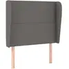 vidaXL Tête de lit avec oreilles Gris 103x23x118/128 cm Similicuir