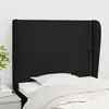 vidaXL Tête de lit avec oreilles Noir 103x23x118/128 cm Tissu