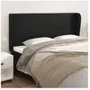 vidaXL Tête de lit avec oreilles Noir 183x23x118/128 cm Similicuir