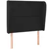 vidaXL Tête de lit avec oreilles Noir 83x23x118/128 cm Similicuir