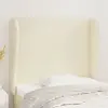 vidaXL Tête de lit avec oreilles Crème 83x23x118/128 cm Similicuir
