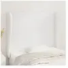 vidaXL Tête de lit avec oreilles Blanc 93x23x118/128 cm Similicuir