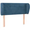 vidaXL Tête de lit avec oreilles Bleu foncé 103x23x78/88 cm Velours