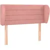 vidaXL Tête de lit avec oreilles Rose 93x23x78/88 cm Velours
