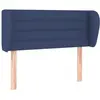 vidaXL Tête de lit avec oreilles Bleu 93x23x78/88 cm Tissu