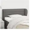 vidaXL Tête de lit avec oreilles Gris foncé 83x23x78/88 cm Tissu