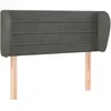 vidaXL Tête de lit avec oreilles Gris foncé 83x23x78/88 cm Velours