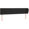 vidaXL Tête de lit avec oreilles Noir 183x23x78/88 cm Similicuir