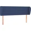 vidaXL Tête de lit avec oreilles Bleu 147x23x78/88 cm Tissu