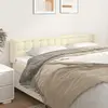 vidaXL Tête de lit avec oreilles Crème 163x23x78/88 cm Similicuir