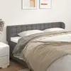 vidaXL Tête de lit avec oreilles Gris 163x23x78/88 cm Similicuir