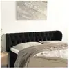 vidaXL Tête de lit avec oreilles Noir 147x23x78/88 cm Velours