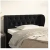 vidaXL Tête de lit avec oreilles Noir 93x23x78/88 cm Velours