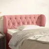 vidaXL Tête de lit avec oreilles Rose 93x23x78-88 cm Velours3117521