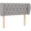 vidaXL Tête de lit avec oreilles Gris clair 103x23x78/88 cm Tissu
