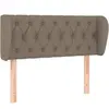 vidaXL Tête de lit avec oreilles Taupe 93x23x78/88 cm Tissu