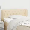 vidaXL Tête de lit avec oreilles Crème 103x23x78/88 cm Tissu