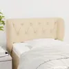 vidaXL Tête de lit avec oreilles Crème 83x23x78/88 cm Tissu