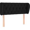 vidaXL Tête de lit avec oreilles Noir 93x23x78/88 cm Tissu