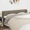 vidaXL Tête de lit avec oreilles Taupe 203x23x78/88 cm Tissu
