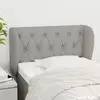 vidaXL Tête de lit avec oreilles Gris clair 83x23x78/88 cm Tissu
