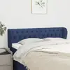 vidaXL Tête de lit avec oreilles Bleu 163x23x78/88 cm Tissu
