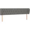 vidaXL Tête de lit avec oreilles Gris foncé 183x23x78/88 cm Tissu