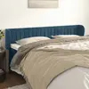 vidaXL Tête de lit avec oreilles Bleu foncé 163x23x78/88 cm Velours