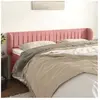 vidaXL Tête de lit avec oreilles Rose 163x23x78/88 cm Velours