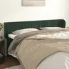 vidaXL Tête de lit avec oreilles Vert foncé 183x23x78/88 cm Velours