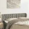 vidaXL Tête de lit avec oreilles Gris clair 147x23x78/88 cm Velours