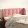 vidaXL Tête de lit avec oreilles Rose 93x23x78/88 cm Velours