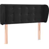 vidaXL Tête de lit avec oreilles Noir 103x23x78/88 cm Velours
