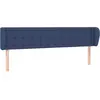 vidaXL Tête de lit avec oreilles Bleu 183x23x78/88 cm Tissu