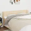 vidaXL Tête de lit avec oreilles Crème 183x23x78/88 cm Tissu