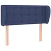 vidaXL Tête de lit avec oreilles Bleu 103x23x78/88 cm Tissu