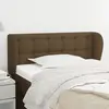 vidaXL Tête de lit avec oreilles Marron foncé 93x23x78/88 cm Tissu