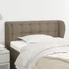 vidaXL Tête de lit avec oreilles Taupe 93x23x78/88 cm Tissu