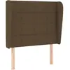 vidaXL Tête de lit avec oreilles Marron foncé 83x23x118/128 cm Tissu