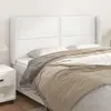 vidaXL Tête de lit avec oreilles Blanc 203x23x118/128 cm Similicuir